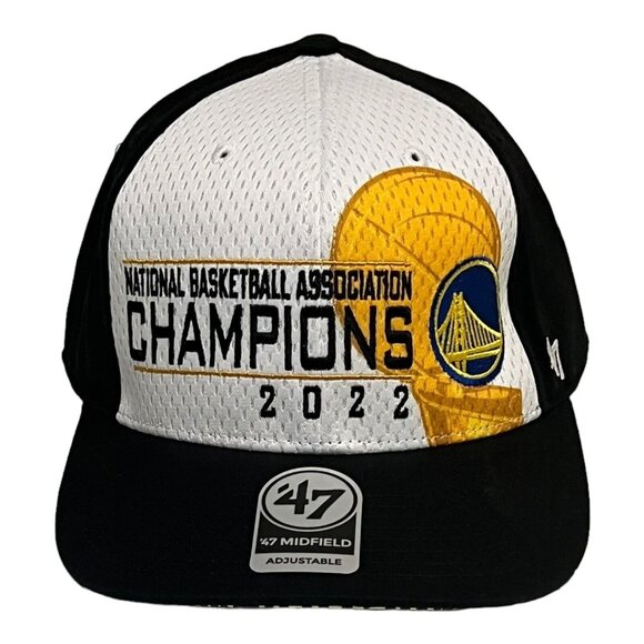 '47 Brand Golden State Warriors 2022 NBA Finals Champions Midfield Snapback Cap - Picture 1 of 7